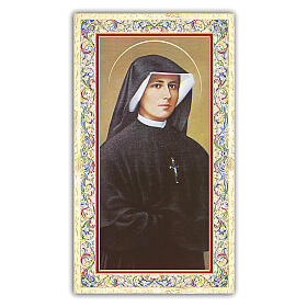 Heiligenbildchen, Maria Faustyna Kowalska, 10x5 cm, Gebet in italienischer Sprache