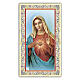 Heiligenbildchen, Unbeflecktes Herz Mariä, 10x5 cm, Gebet in italienischer Sprache s1
