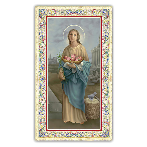 Holy card, Saint Dorothy, Prayer ITA, 10x5 cm 1