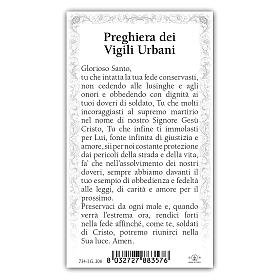 Holy card, Saint Sebastian, Traffic Officer's Prayer ITA, 10x5 cm