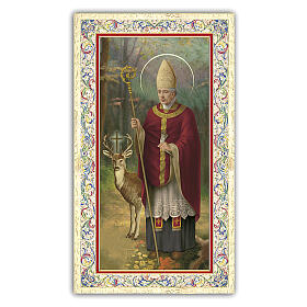 Heiligenbildchen, Heiliger Hubertus, 10x5 cm, Gebet in italienischer Sprache