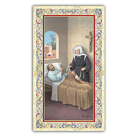 Heiligenbildchen, Heilige Émilie de Vialar, 10x5 cm, Gebet in italienischer Sprache