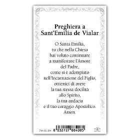 Holy card, Saint Emily de Vialar, Prayer ITA 10x5 cm