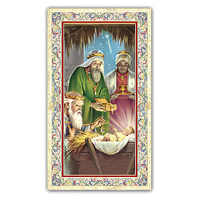 Holy card, Adoration of the Magi, Prayer ITA 10x5 cm