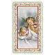 Heiligenbildchen, Schutzengel mit Laterne, 10x5 cm, Gebet in italienischer Sprache s1