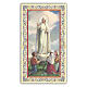 Heiligenbildchen, Madonna von Fatima mit den 3 Hirtenkindern, 10x5 cm, Gebet in italienischer Sprache s1