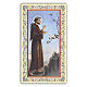 Heiligenbildchen, Vogelpredigt, 10x5 cm, Gebet in italienischer Sprache s1