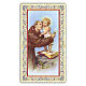Heiligenbildchen, Heiliger Antonius von Padua mit dem Jesuskind, 10x5 cm, Gebet in italienischer Sprache s1