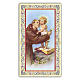 Holy card, Saint Anthony of Padua, Invocation against Temptation ITA 10x5 cm s1