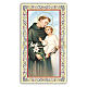 Holy card, Saint Anthony of Padua, Prayer ITA 10x5 cm s1