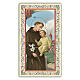 Heiligenbildchen, Heiliger Antonius von Padua, 10x5 cm, Gebet in italienischer Sprache s1