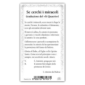 Holy card, Saint Anthony of Padua, Si Quaeris prayer ITA 10x5 cm 