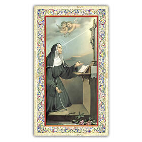 Heiligenbildchen, Heilige Rita von Cascia, 10x5 cm, Gebet in italienischer Sprache