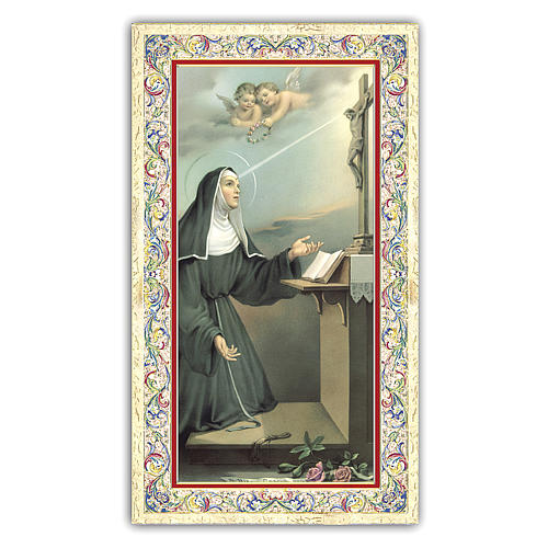 Holy card, Saint Rita of Cascia, Prayer ITA 10x5 cm  1