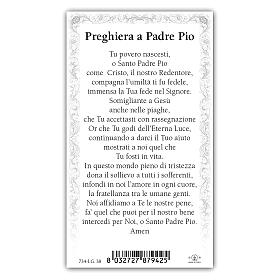 Holy card, Saint Pio of Pietralcina, Prayer ITA 10x5 cm 