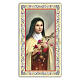 Heiligenbildchen, Heilige Therese von Lisieux, 10x5 cm, Gebet in italienischer Sprache s1