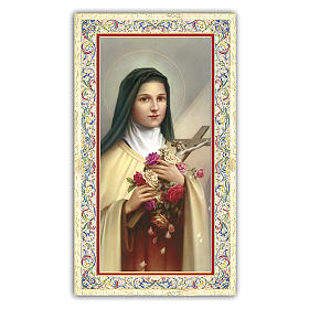 Holy card, Saint Therese of Lisieux, Prayer ITA 10x5 cm 