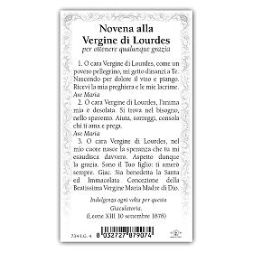 Holy card, Our Lady of Lourdes, Novena ITA 10x5 cm 