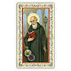 Heiligenbildchen, Heiliger Benedikt von Nursia, 10x5 cm, Gebet in italienischer Sprache s1