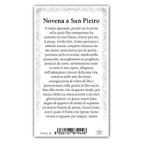Holy card, Saint Peter the Apostle, Novena to Saint Peter ITA 10x5 cm 