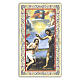 Heiligenbildchen, Johannes der Täufer tauft Jesus im Jordan, 10x5 cm, Gebet in italienischer Sprache s1