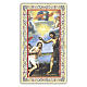 Holy card, Baptism of Christ, Prayer to Saint John the Baptist ITA 10x5 cm s1