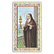 Heiligenbildchen, Heilige Klara von Assisi, 10x5 cm, Gebet in italienischer Sprache s1
