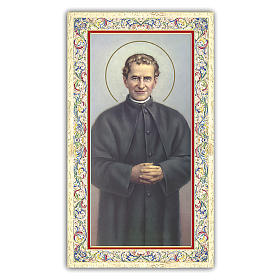 Holy card, Don John Bosco, Don Bosco's Prayer ITA 10x5 cm 
