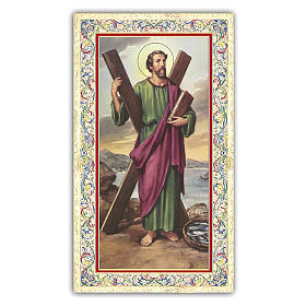 Holy card, Saint Andrew Apostle, Prayer ITA 10x5 cm 