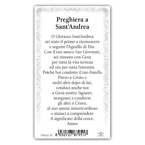 Holy card, Saint Andrew Apostle, Prayer ITA 10x5 cm  2