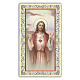 Heiligenbildchen, Heiligstes Herz Jesu III, 10x5 cm, Gebet in italienischer Sprache s1