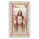 Estampa religiosa Sagrado Corazón de Jesús10x5 cm orac. ITA s1