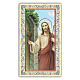 Holy card, Jesus knocking on the door, prayer ITA, 10x5 cm s1