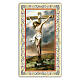 Heiligenbildchen, Jesus am Kreuz, 10x5 cm, Gebet in italienischer Sprache s1