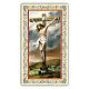 Holy card, Crucifix, Prayer ITA, 10x5 cm s1