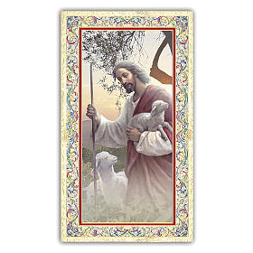Holy card, Good Shepherd, The Sick's Prayer ITA, 10x5 cm