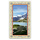 Heiligenbildchen, Alpenpanorama, 10x5 cm, Gebet in italienischer Sprache s1