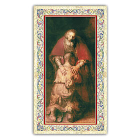 Heiligenbildchen, Verlorener Sohn, 10x5 cm, Gebet in italienischer Sprache