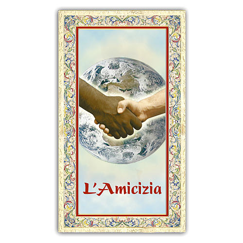 Holy card, Friendship, prayer ITA, 10x5 cm 1