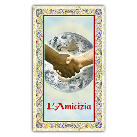 Holy card, Friendship, prayer ITA, 10x5 cm