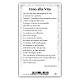 Holy card, Pope John Paul II, "Inno alla vita" poem to life ITA, 10x5 cm s2