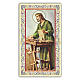 Holy card, Saint Joseph at work, Prayer for Employment ITA, 10x5 cm s1
