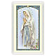 Heiligenbildchen, Gottesmutter von Lourdes, 10x5 cm, Gebet in italienischer Sprache, laminiert s1