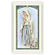 Estampa religiosa Virgen de Lourdes Magnificat ITA 10x5 s1