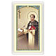 Holy card, Saint Thomas Aquinas, Student's Prayer ITA, 10x5 cm s1