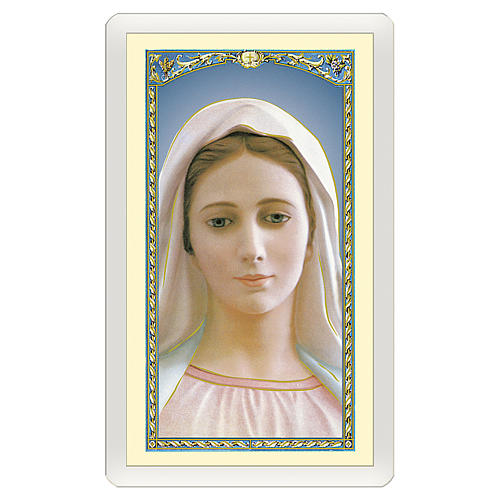 Holy card, Our Lady of Medjugorje, Prayer to the Mother of Goodness, Love and Mercy ITA, 10x5 cm 1