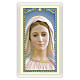 Image pieuse Notre-Dame de Medjugorje Mère de Bonté, amour et miséricorde ITA 10x5 cm s1