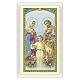 Holy card, Holy Family, Family Decalogue ITA 10x5 cm s1