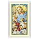 Estampa religiosa Jesús que abraza a los Niños  Oración de los Abuelos ITA 10x5 s1