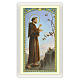 Holy card, Saint Francis and the birds, Prayer of Saint Francis ITA 10x5 cm s1